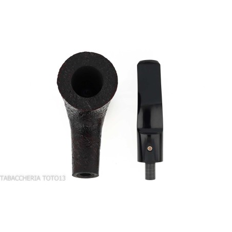 Pebble Grain pipa de tabaco forma doblada Dublín oscuro arenado - Pipas de Tabaco