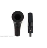 Pebble Grain tobacco pipe form bent dublin dark sandblasted-Ashton