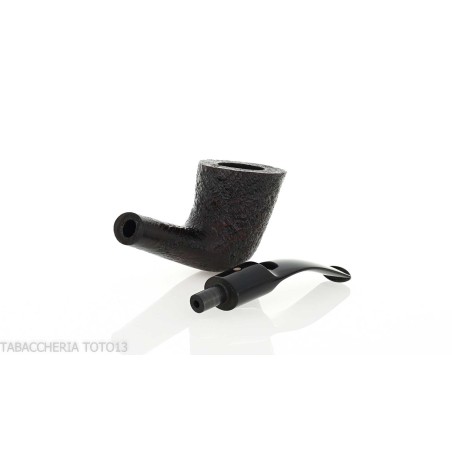 Pebble Grain pipa de tabaco forma doblada Dublín oscuro arenado - Pipas de Tabaco