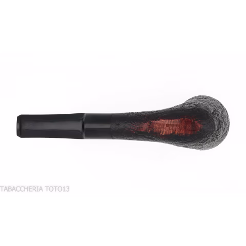 Pebble Grain tobacco pipe form bent dublin dark sandblasted-Ashton