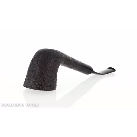 Pebble Grain tobacco pipe form bent dublin dark sandblasted-Ashton