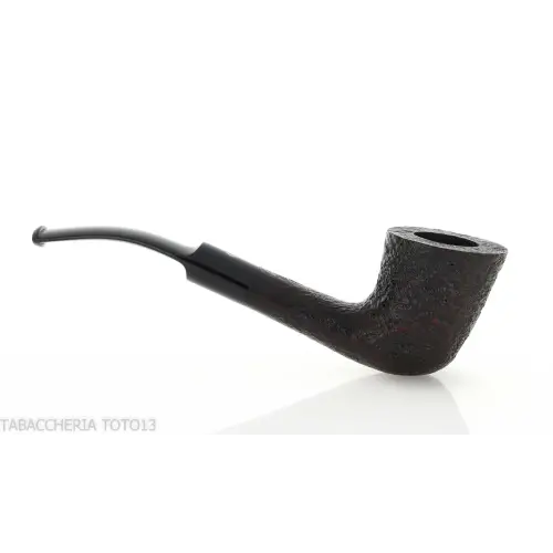 Pipa Pebble Grain forma bent doublin sabbiata scura - Pipe