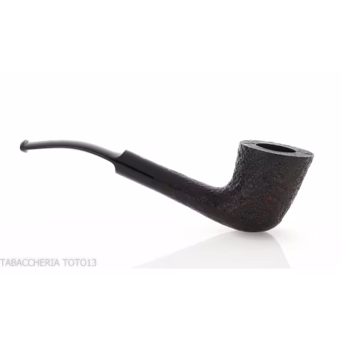 Pebble Grain tobacco pipe form bent dublin dark sandblasted-Ashton