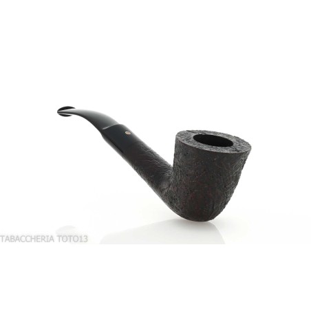 Pebble Grain pipa de tabaco forma doblada Dublín oscuro arenado - Pipas de Tabaco