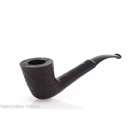 Pebble Grain tobacco pipe form bent dublin dark sandblasted-Ashton