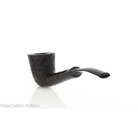 Pebble Grain pipa de tabaco forma doblada Dublín oscuro arenado - Pipas de Tabaco