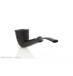 Pebble Grain tobacco pipe form bent dublin dark sandblasted-Ashton