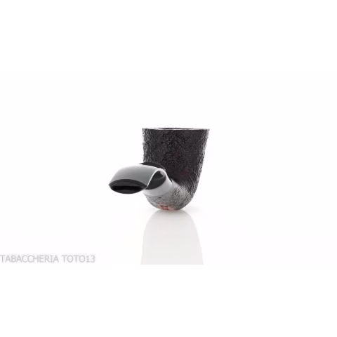 Pebble Grain tobacco pipe form bent dublin dark sandblasted-Ashton