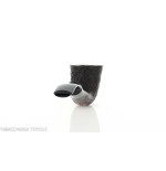 Pebble Grain pipa de tabaco forma doblada Dublín oscuro arenado - Pipas de Tabaco