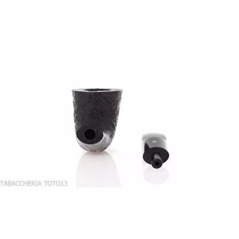 Pebble Grain tobacco pipe form bent dublin dark sandblasted-Ashton