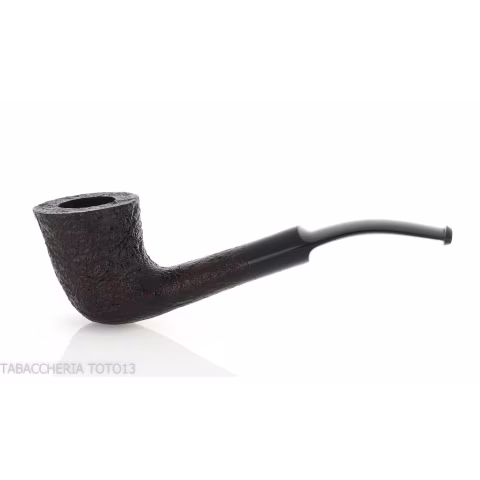Pebble Grain tobacco pipe form bent dublin dark sandblasted-Ashton