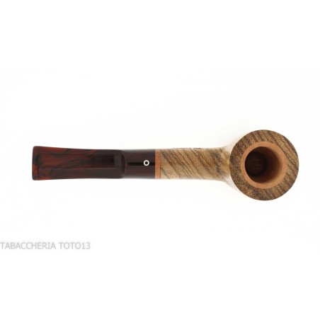 Pipa New Look serie Strips, acabado cebrano, forma de billar, boquilla tipo sillín. - Pipas de Tabaco