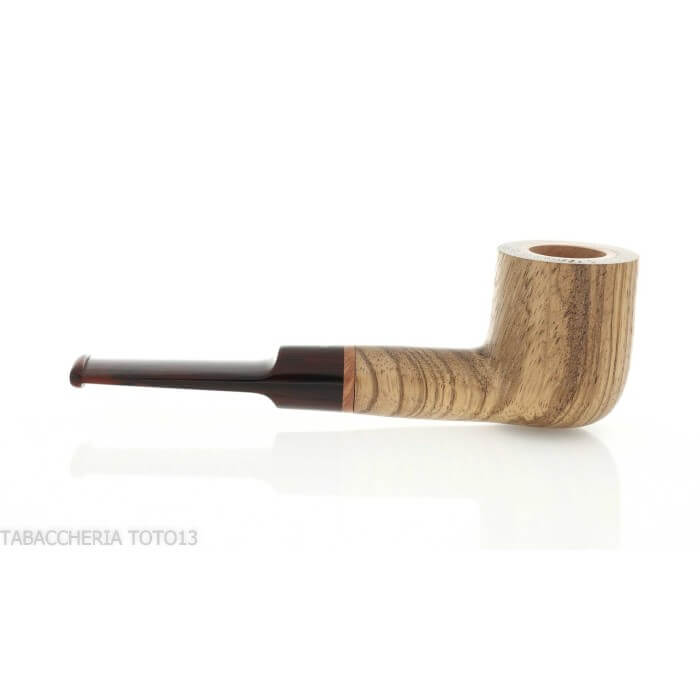 New look strips series pipe, zebrano finish, billiard shape, saddle mouthpiece Talamona pipe Talamona
