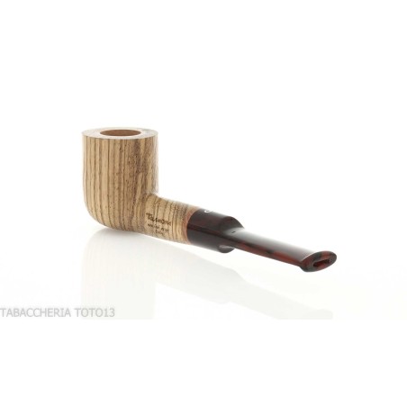 Pipe série New Look Strips, finition zebrano, forme billard, embout selle - Pipe Pour le Tabac - Bois