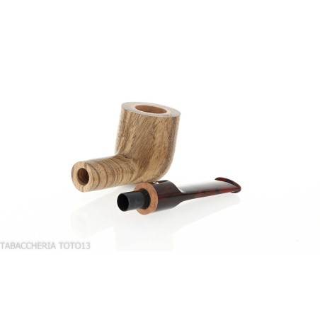 Pipe série New Look Strips, finition zebrano, forme billard, embout selle - Pipe Pour le Tabac - Bois