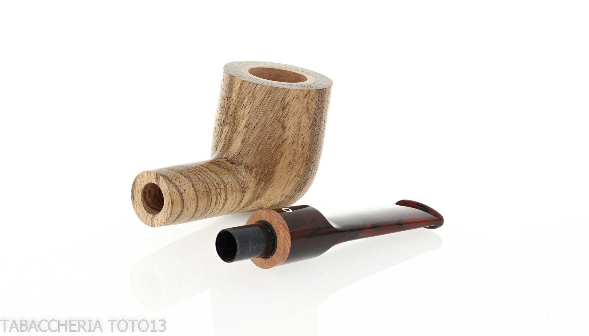 Talamona pipe, new look strips series, zebrano finish, billiard shape