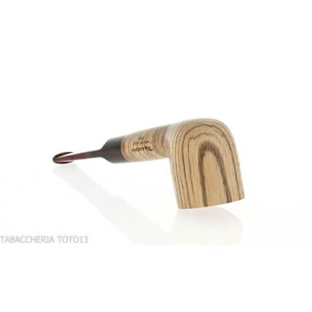 Pipa serie new look strips finitura zebrano forma billiard bocchino a sella - Talamona pipe