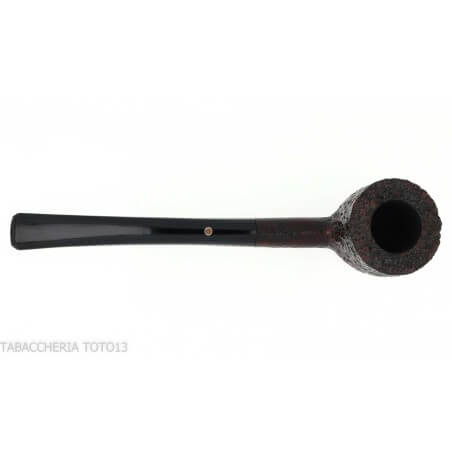 Pebble Grain dark sandblasted bent pot shape pipe - William “Ashton” Taylor