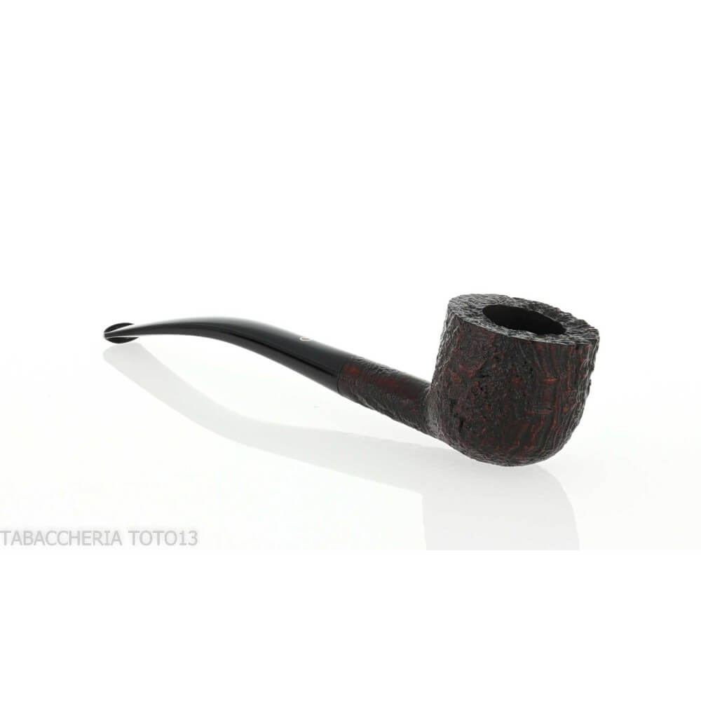 Pipe courbé en forme de pot sablé foncé Pebble Grain - William “Ashton” Taylor
