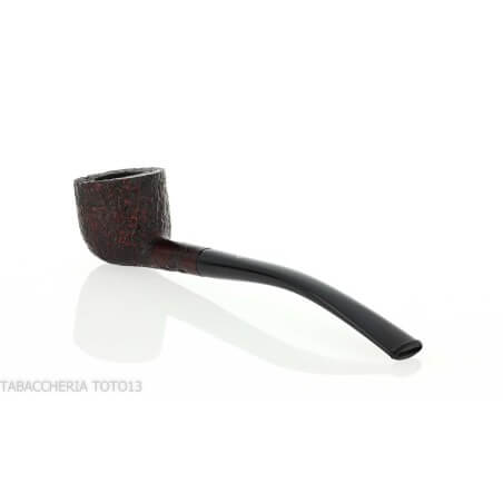 Pipe courbé en forme de pot sablé foncé Pebble Grain - William “Ashton” Taylor