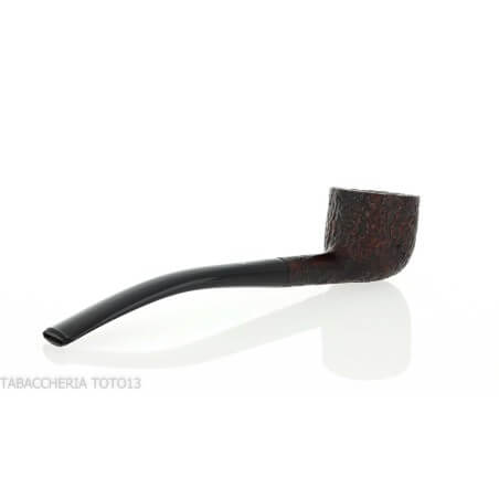 Pebble Grain dark sandblasted bent pot shape pipe - William “Ashton” Taylor