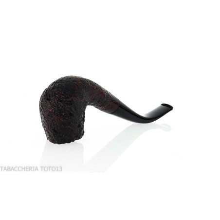 Pebble Grain pipa de billar doblado con chorro de arena oscuro-Ashton