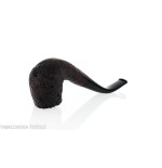 Pebble Grain pipa de billar doblado con chorro de arena oscuro-Ashton