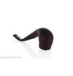 Pebble Grain pipa de billar doblado con chorro de arena oscuro-Ashton