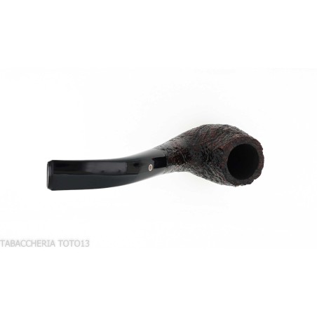 Pebble Grain pipa de billar doblado con chorro de arena oscuro-Ashton