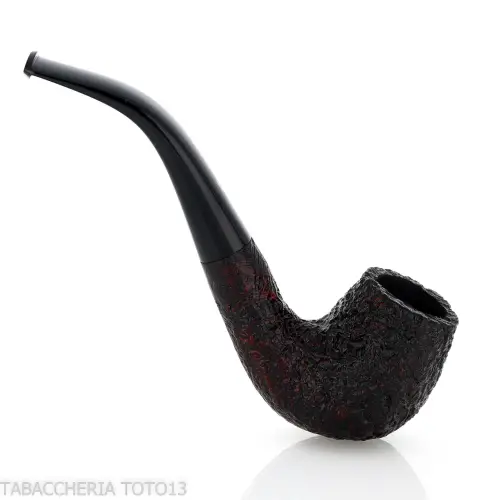 Pipe à tabac Bent Billiard sablé foncé Pebble Grain - Pipe Pour le Tabac - Racine naturelle