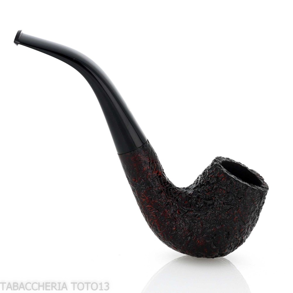 Pebble Grain pipa de billar doblado con chorro de arena oscuro-Ashton