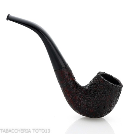 Pebble Grain pipa de billar doblado con chorro de arena oscuro-Ashton