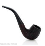 Pebble Grain pipa de billar doblado con chorro de arena oscuro-Ashton