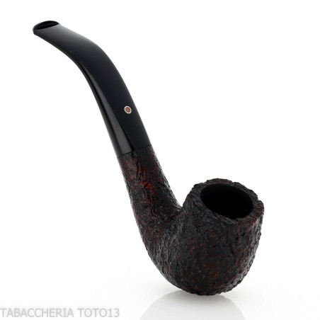 Pebble Grain pipa de billar doblado con chorro de arena oscuro-Ashton