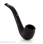 Pebble Grain pipa de billar doblado con chorro de arena oscuro-Ashton