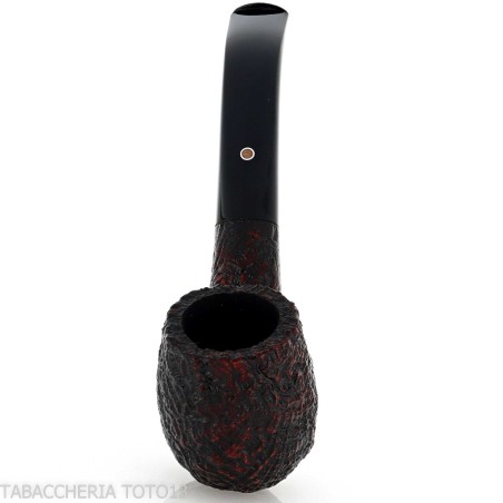 Pebble Grain pipa de billar doblado con chorro de arena oscuro-Ashton