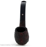 Pebble Grain pipa de billar doblado con chorro de arena oscuro-Ashton