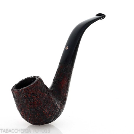 Pebble Grain pipa de billar doblado con chorro de arena oscuro-Ashton
