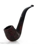 Pebble Grain pipa de billar doblado con chorro de arena oscuro-Ashton