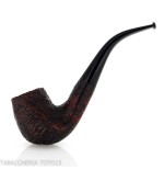 Pebble Grain pipa de billar doblado con chorro de arena oscuro-Ashton