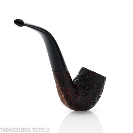 Pebble Grain pipa de billar doblado con chorro de arena oscuro-Ashton