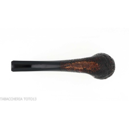 Pebble Grain pipa de billar doblado con chorro de arena oscuro-Ashton