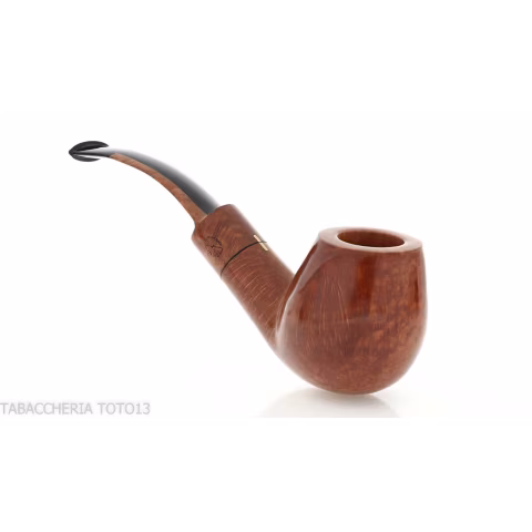 Amorelli pipe Busby series curved Apple shape in smooth natural briar - Tobacco Pipes - Natural root