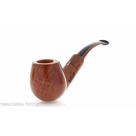 Amorelli pipe Busby series curved Apple shape in smooth natural briar - Tobacco Pipes - Natural root