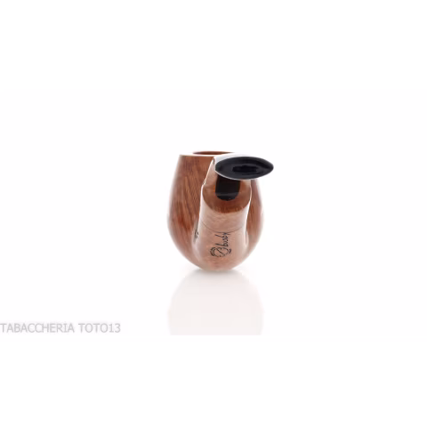 Amorelli pipe Busby series curved Apple shape in smooth natural briar - Tobacco Pipes - Natural root