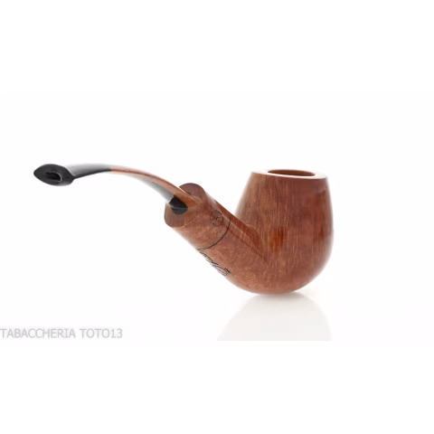 Amorelli pipe Busby series curved Apple shape in smooth natural briar - Tobacco Pipes - Natural root