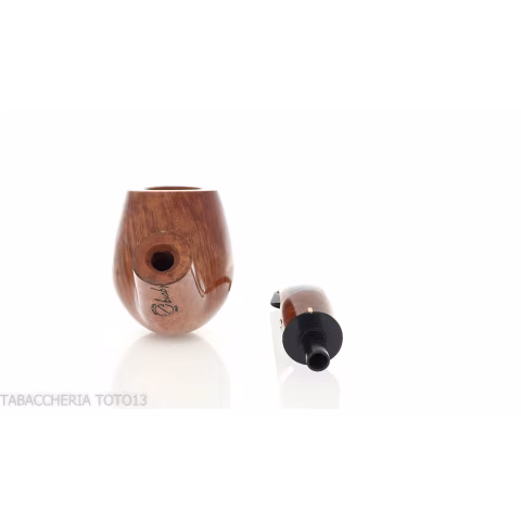 Amorelli pipe Busby series curved Apple shape in smooth natural briar - Tobacco Pipes - Natural root