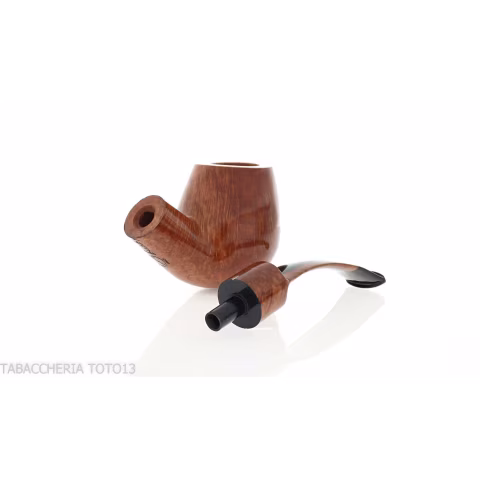 Amorelli pipe Busby series curved Apple shape in smooth natural briar - Tobacco Pipes - Natural root