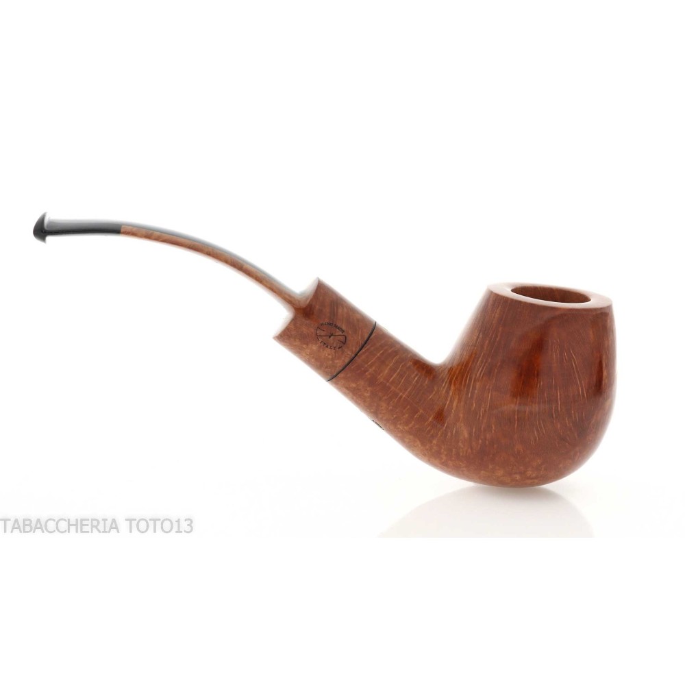 Amorelli pipe Busby series curved Apple shape in smooth natural briar - Tobacco Pipes - Natural root