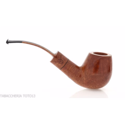 Amorelli pipe Busby series curved Apple shape in smooth natural briar - Tobacco Pipes - Natural root